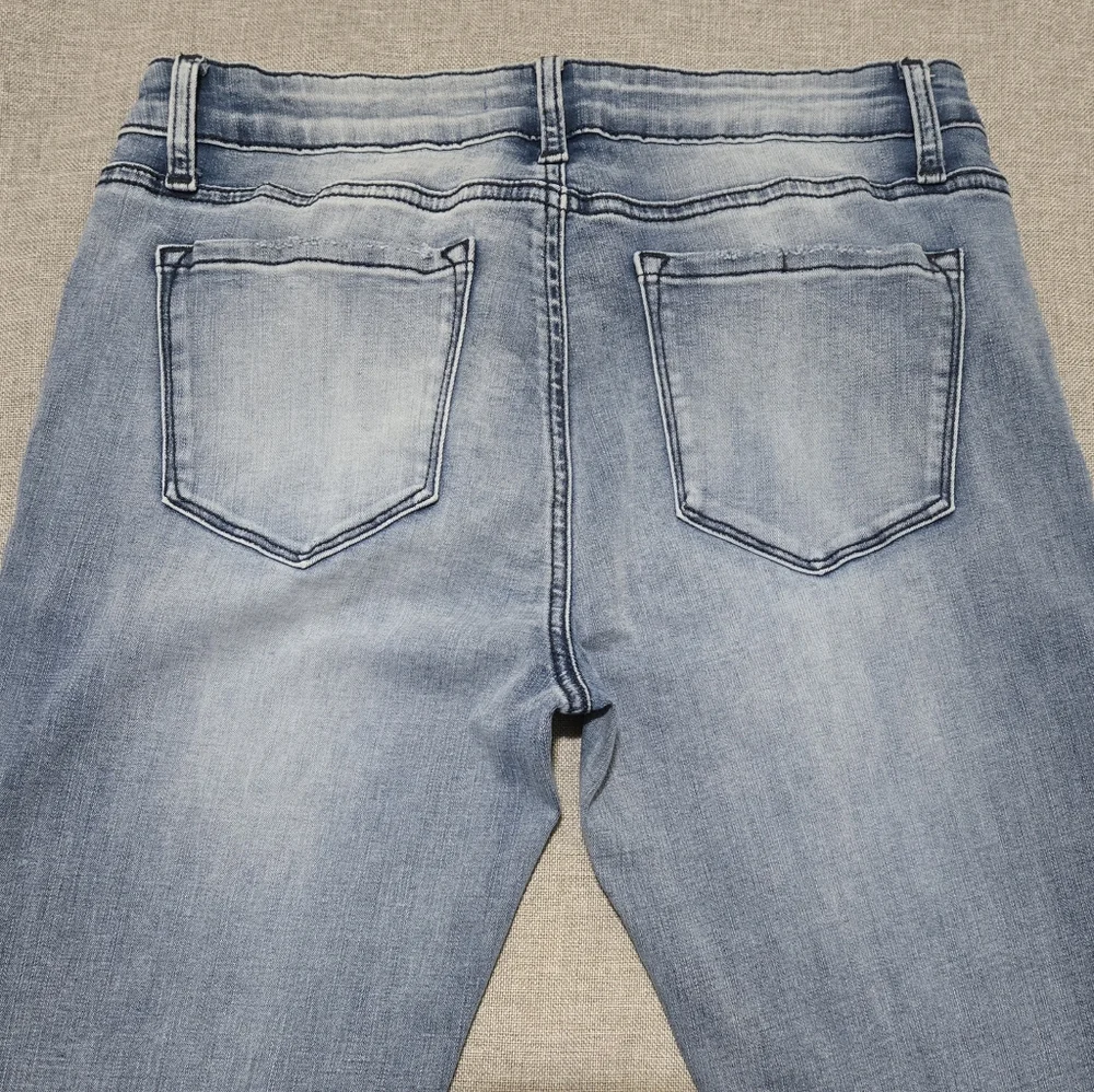 KanCan Jeans Stretchy Skinny Jeans Distressed Faded Light Blue Size W 13 / 30